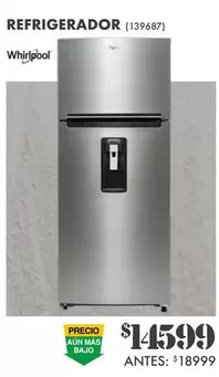 Oferta de Whirlpool - Refrigerador por $14599 en The Home Depot