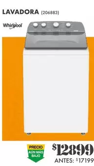 Oferta de Whirlpool - Lavadora por $12899 en The Home Depot