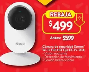 Oferta de Steren - Cámara De Seguridad Wi-Fi Full HD Fija CCTV-204 por $499 en Walmart