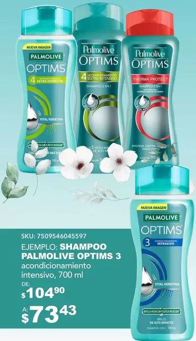 Oferta de Optims - Shampoo Palmolive por $104.9 en Woolworth