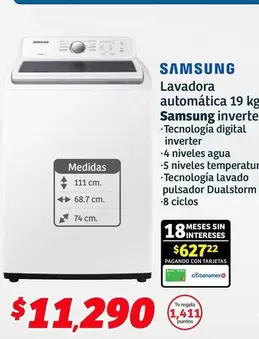 Oferta de 8 - Lavadora Automatica 19 Kg Inverte por $11290 en Soriana Híper