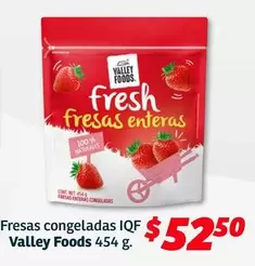 Oferta de Fresh - Fresas Congeladas IQF Valley Foods por $52.5 en Soriana Híper