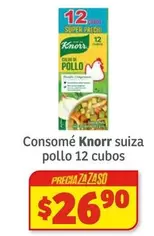 Oferta de Knorr - Consomé Suiza Pollo 12 Cubos por $26.9 en Soriana Híper
