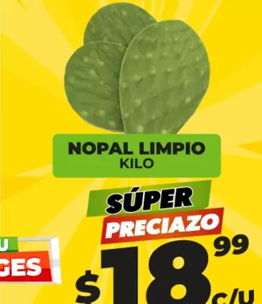 Oferta de Nopal Limpio por $18.99 en Merco