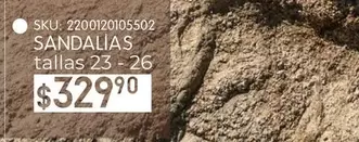 Oferta de Sandalias por $329.9 en Woolworth
