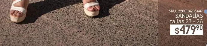 Oferta de Sandalias por $479.9 en Woolworth