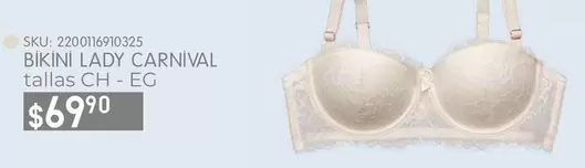 Oferta de Bikini Lady Carnival Tallas por $69.9 en Woolworth