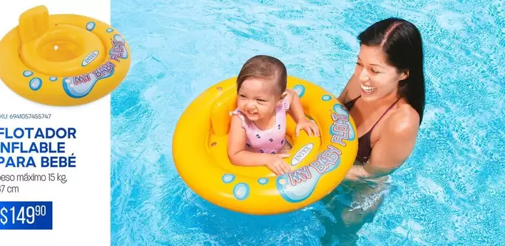 Oferta de Intex - Flotador Inflable Para Bebe por $149.9 en Woolworth