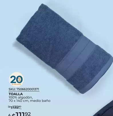Oferta de Toalla por $1119 en Woolworth