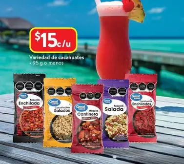 Oferta de Great Value - Variedad De Cacahuates por $15 en Walmart