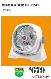Oferta de Ventilador De Piso por $679 en The Home Depot