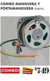 Oferta de Combo Manguera Y Portamanguera por $749 en The Home Depot