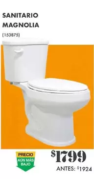 Oferta de Sanitario Magnolia por $1799 en The Home Depot
