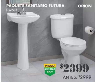 Oferta de Orion - Paquete Sanitario Futura por $2399 en The Home Depot