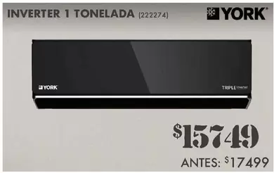 Oferta de York - Inverter 1 Tonelada por $15749 en The Home Depot