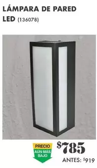 Oferta de Lámpara De Pared Led por $785 en The Home Depot