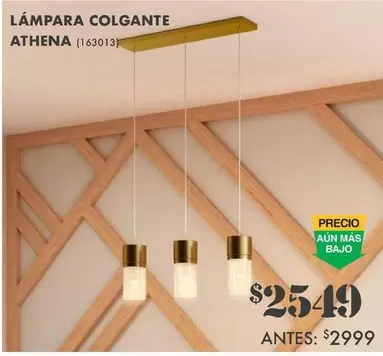 Oferta de Lámpara Colgante Athena por $2549 en The Home Depot