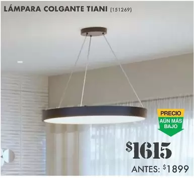 Oferta de Lámpara Colgante Tiani  por $1615 en The Home Depot