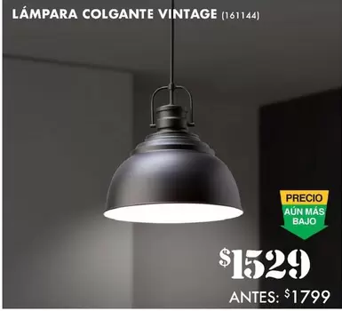 Oferta de Lámpara Colgante Vintage por $1529 en The Home Depot