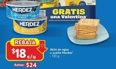 Oferta de Herdez - Atún En Agua O Aceite por $18 en Walmart
