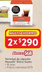 Oferta de Nescafé - Variedad De Cápsulas Dolce Gusto por $38 en Walmart