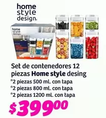 Oferta de Style - Set De Contenedores 12 Piezas  Desing por $399 en Soriana Híper