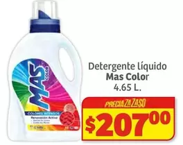 Oferta de Mas Color - Detergente Líquido por $207 en Soriana Híper