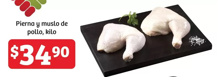 Oferta de Pierna Y Muslo De Pollo, Rillo por $34.9 en Soriana Híper