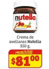 Oferta de Nutella - Crema De Avellanas por $81 en Soriana Híper