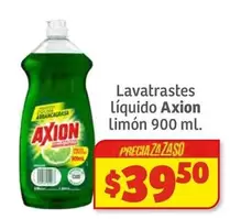 Oferta de Axion - Lavatrastes Liquido Limon por $39.5 en Soriana Híper