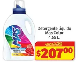 Oferta de Mas Color - Detergente Líquido por $207 en Soriana Híper