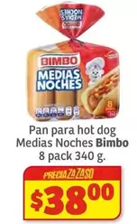 Oferta de Pan Para Hot Dog Medias Noches por $38 en Soriana Híper