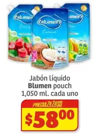 Oferta de Blumen - Jabón Líquido Pouch por $58 en Soriana Híper