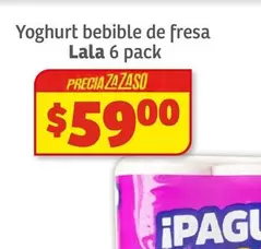 Oferta de Lala - Yoghurt Bebible De Fresa por $59 en Soriana Híper