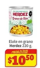 Oferta de Herdez - Elote En Grano por $10.5 en Soriana Súper