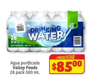 Oferta de Valley Foods - Agua Purificada por $85 en Soriana Súper