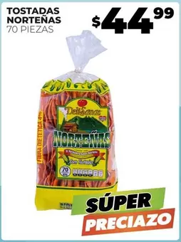 Oferta de Norteñas - Tostadas por $44.99 en Merco