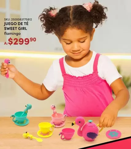 Oferta de Flamingo - Juego De Té Sweet Girl por $299.9 en Woolworth