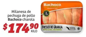 Oferta de Bachoco - Milanesa De Pechuga De Pollo Charola por $174.9 en Soriana Híper