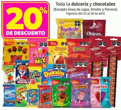Oferta de Kinder - Toda La Dulcería Y Chocolates en Soriana Híper
