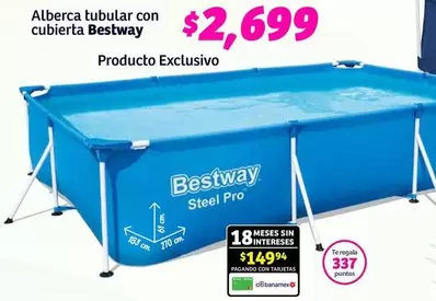 Oferta de Bestway - Alberca Tubular Con Cubierta por $2699 en Soriana Híper