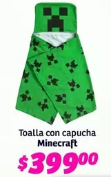 Oferta de Minecraft - Toalla Con Capucha por $399 en Soriana Híper