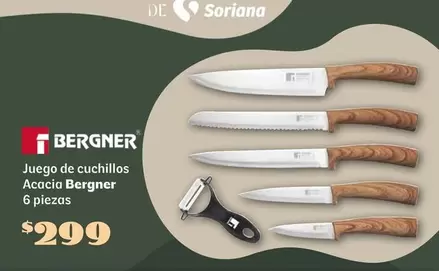 Oferta de Soriana - Juego De Cuchillos Accidár por $299 en Soriana Híper