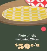 Oferta de Plato Trinche Melamina por $59 en Soriana Híper