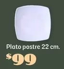 Oferta de Plato Postre 22 Cm. por $99 en Soriana Híper