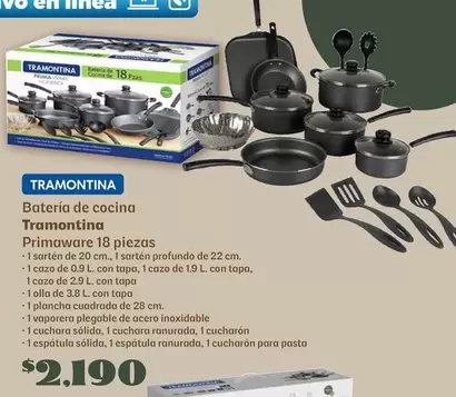 Oferta de Tramontina -  Batería De Cocina por $2 en Soriana Híper