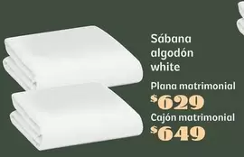 Oferta de Sábana Algodón White en Soriana Híper
