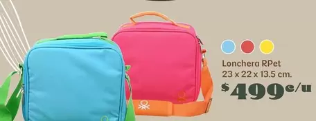 Oferta de Lonchera Rpet 23 X 22 X 13.5 Cm por $499 en Soriana Híper