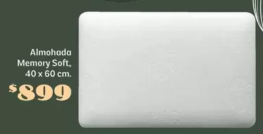 Oferta de Memory - Almohada  Soft, 40 X 60 Cm por $899 en Soriana Híper