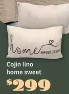Oferta de Cojín Lino Home Sweet por $299 en Soriana Híper